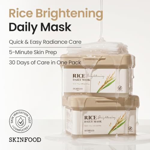 SKINFOOD Rice Daily Mask 30 Sheets, Korean Quick & Easy Daily - Product Imagery
