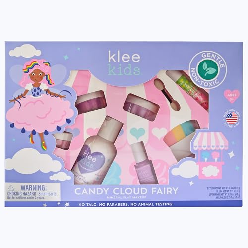 Klee Naturals Deluxe Mineral Play Makeup Kit. Gentle and Non-Toxic. Kid-Friendly. Made in USA. (Candy Cloud Fairy) – Can