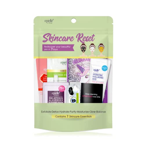 Epielle Skincare Reset Kit, 7 Home Spa Essentials, Exfoliating, - Product Imagery