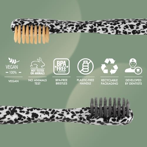 Isshah Plant-Based Cellulose Acetate Toothbrushes - 8 Pack - - Product Imagery