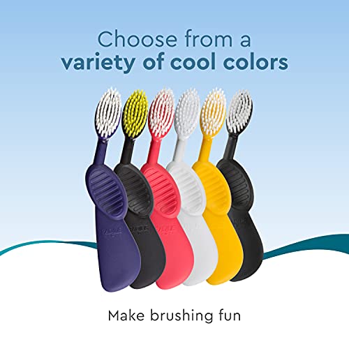 RADIUS Toothbrush, Flex Brush, Soft Bristles, Right Handed, - Product Imagery