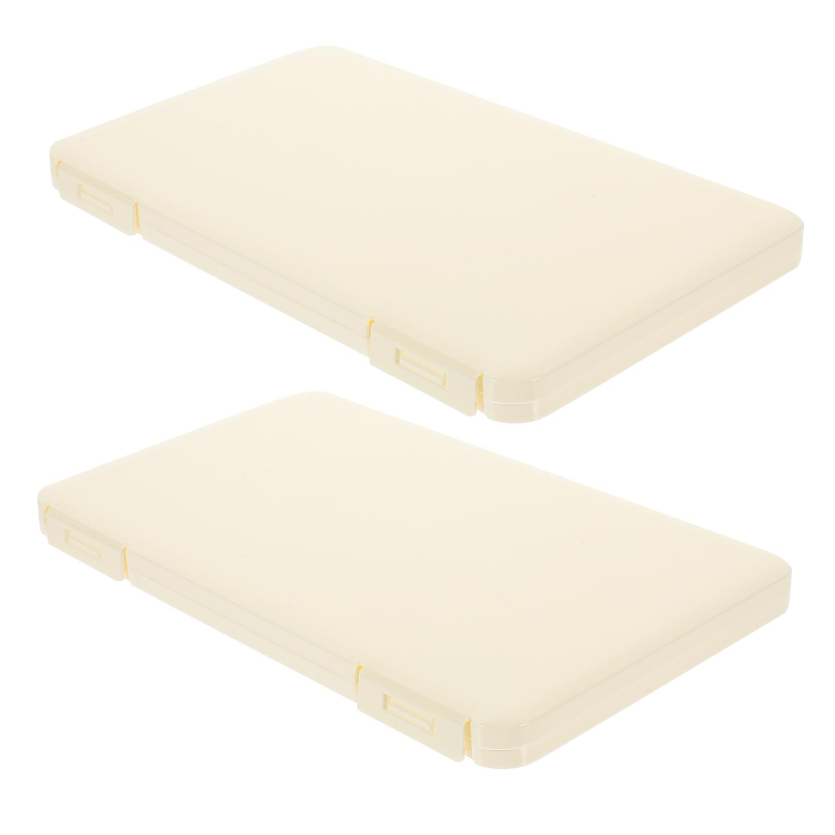 BESTYASH Large Capacity Eyelash Case, 2Pcs PP Lash Tray Organizer Beige