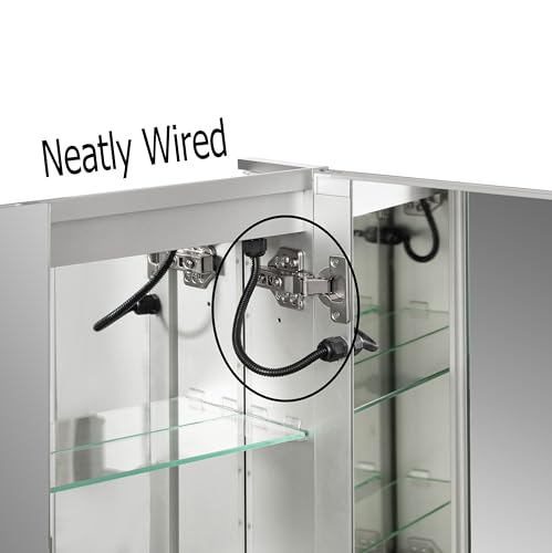 Basicwise 3-Door Versatile Bathroom Medicine Cabinet with - Product Imagery