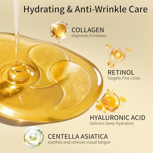 Retinol Under Eye Patches for Puffy Eyes & Dark Circles (60 - Product Imagery