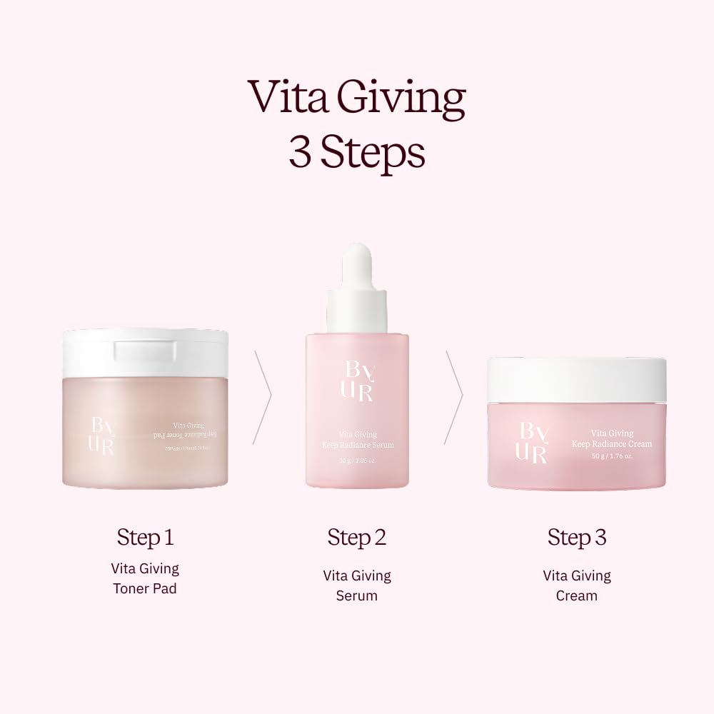 ByUR Vita Giving Keep Radiance Serum - Dark Spots & Hyperpigmentation, Brightening & Hydrating for Dry, Dull Skin, Hyalu