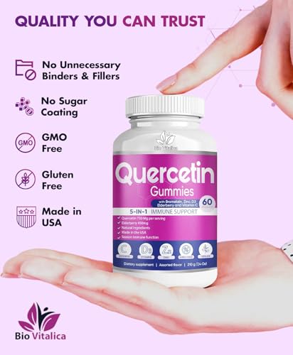 (2 Pack) Quercetin Gummies by BioVitalica - Quercetin with - Product Imagery