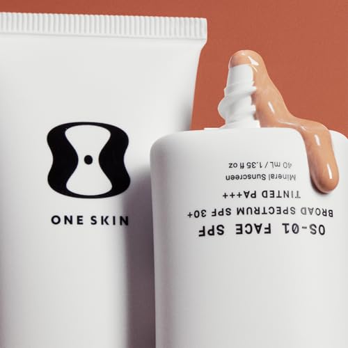 oneskin Face SPF 30+ | Broad Spectrum Tinted Mineral Sunscreen, - Product Imagery