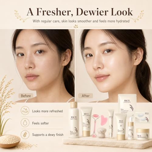 13PCS Rice Korean Skin Care Set, Korean Skincare Set, Korean - Product Imagery
