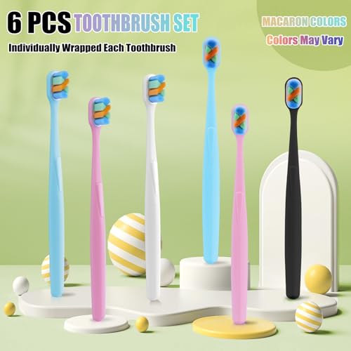 Tetragonal tree 6-Pack Extra Soft Toothbrushes for Sensitive - Product Imagery