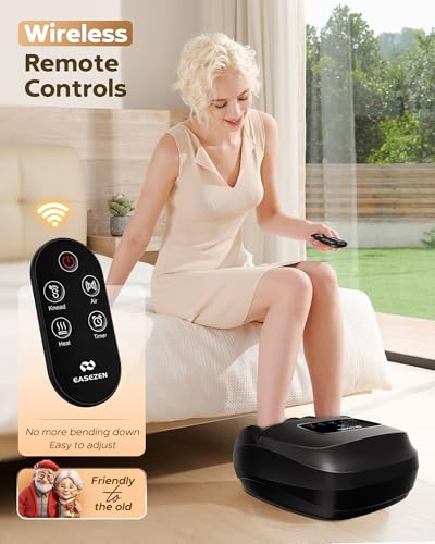 EaseZen Shiatsu Foot Massager Machine with Heat & Remote, 2026 - Product Imagery