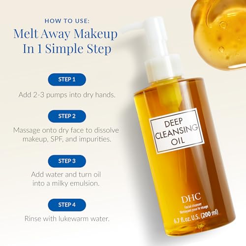 DHC Deep Cleansing Oil, Makeup Remover, Gentle Oil Cleanser, 6.7 - Product Imagery