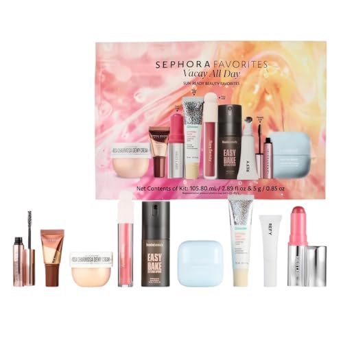 Sephora Favorites Limited Edition Vacay All Day 9-Piece Makeup & Skincare Value Set – Multiple