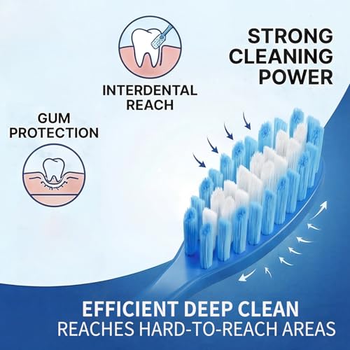 Medium Bristle Toothbrush for Adults, Manual Whitening Brush - Product Imagery