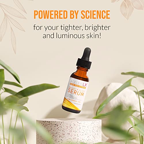 AgelessLX - Bright + Glow Face Serum - Vitamin C Serum For Face - Product Imagery