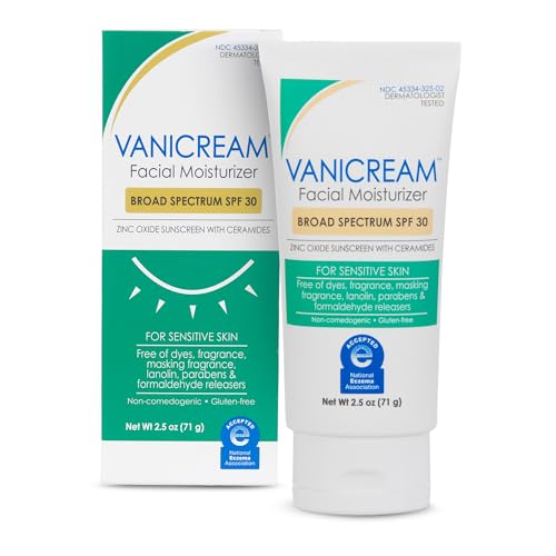 Vanicream Facial Moisturizer SPF 30 Zinc Oxide Mineral - Product Imagery