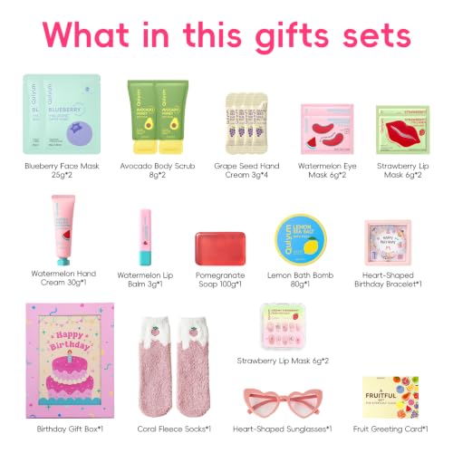 QUIYUM Fruit Skincare Birthday Gift Set for Teenage Girls & - Product Imagery