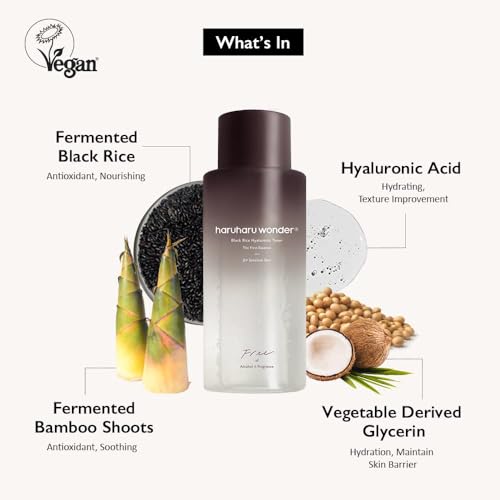 haruharu wonder Black Rice Hyaluronic Toner for Sensitive Skin, - Product Imagery