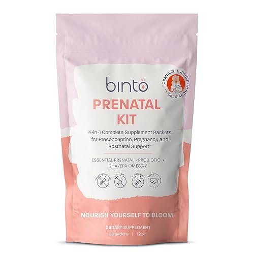 Binto Prenatal Kit - 4-in-1 Supplements for Healthy Mom & Baby - - Product Imagery
