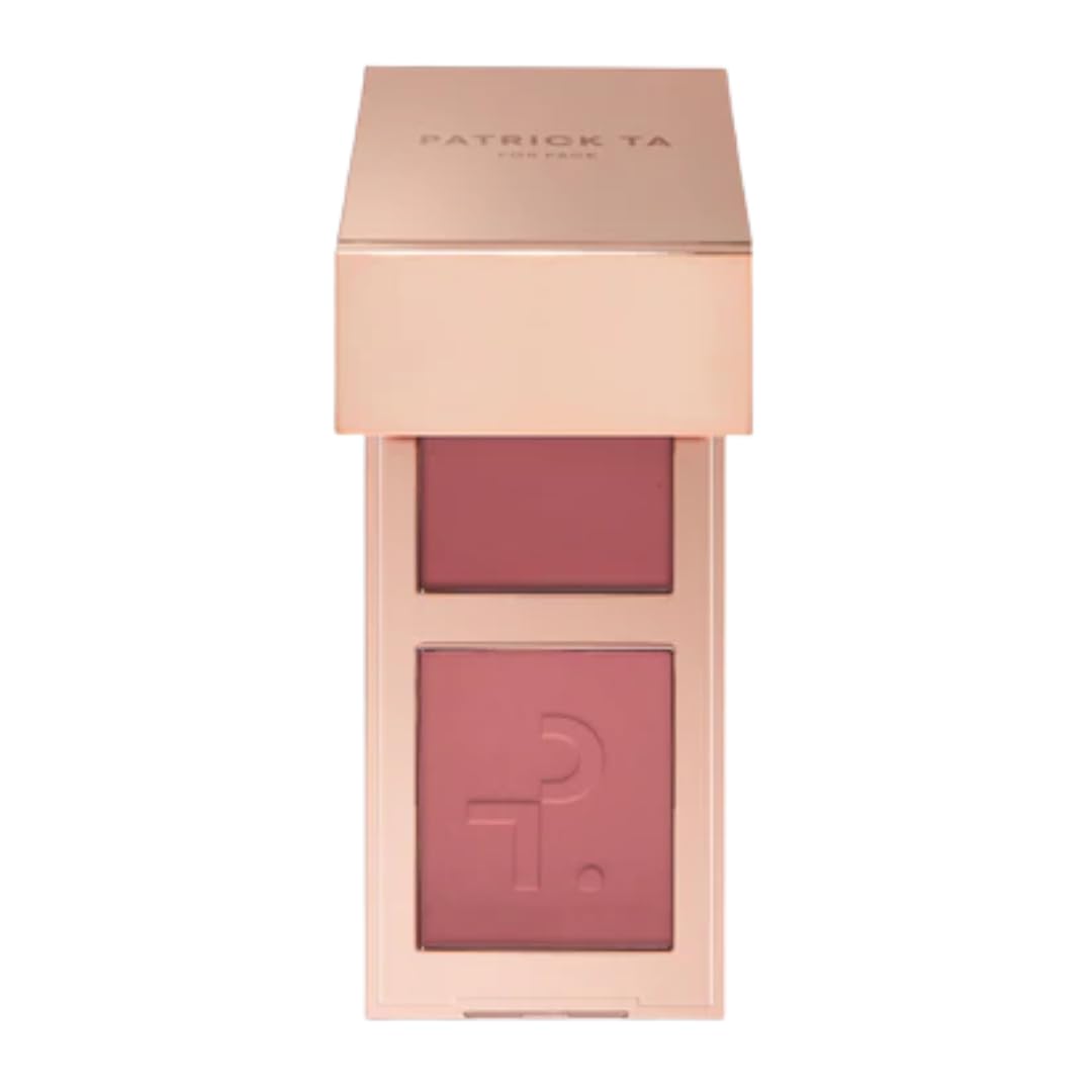 Patrick Ta Double-Take Mini Blush Duo, She Goes to the Gym, Cream and Powder, 0.25 Ounce, Natural Radiant Finish – produ