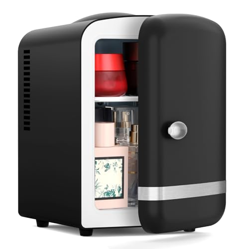 Xbeauty Retro Mini Fridge, Compact Refrigerator with 4L - Product Imagery