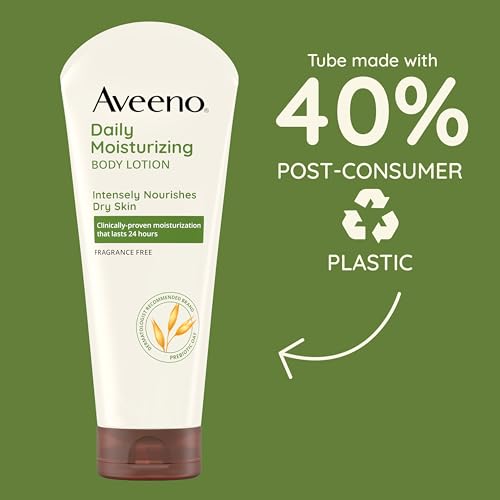 Aveeno Daily Moisturizing Body Lotion, Fragrance-Free, 2.5 fl. - Product Imagery