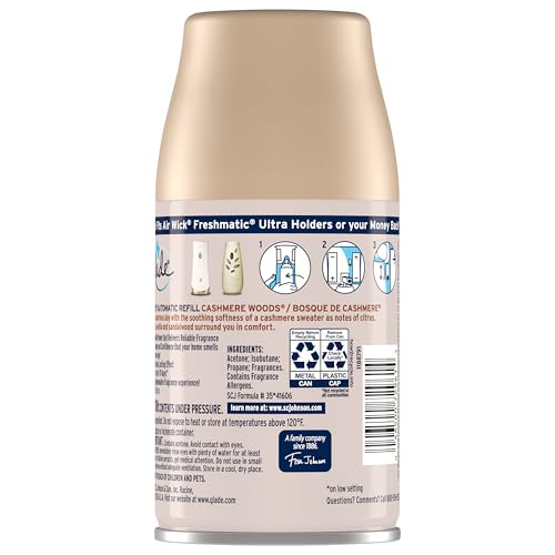 Glade Automatic Spray Air Freshener Kit, Cashmere Woods, Holder - Product Imagery
