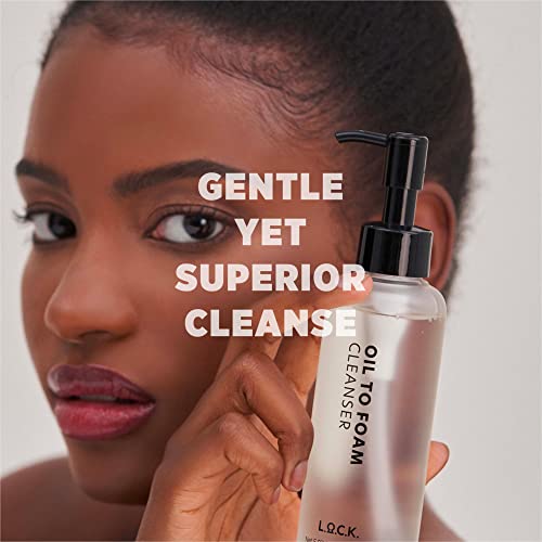 L.O.C.K. Oil To Foam Cleanser - Vegan Olive Based Cleanser, - Product Imagery