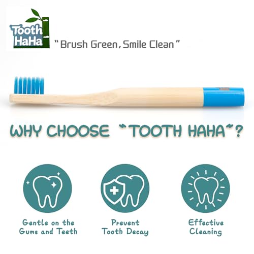 Kids Bamboo Toothbrushes, BPA-Free Soft Bristles, Eco-Friendly - Product Imagery