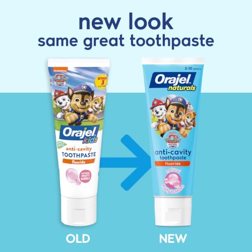 Orajel Naturals PAW Patrol Kids Fluoride Toothpaste, 4.2 Oz - Product Imagery