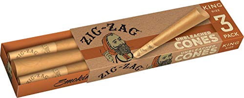 Zig-Zag Pre Rolled Cones Unbleached King Size 109mm 24 Pack - Product Imagery