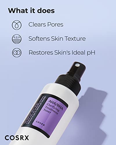 COSRX AHA/BHA Treatment Toner for Whiteheads & Clogged Pores, - Product Imagery