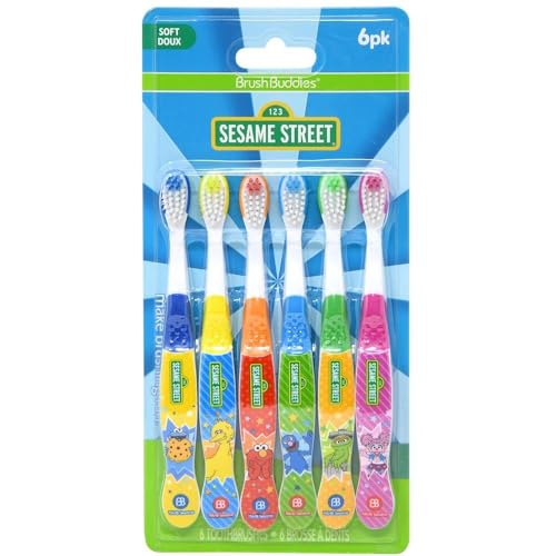 Brush Buddies Sesame Street Toothbrushes for Kids, Soft Bristle - Product Imagery