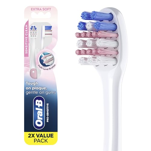 Oral-B Gum Care Sensitive toothbrushes, 2 Count tootbrush Extra - Product Imagery