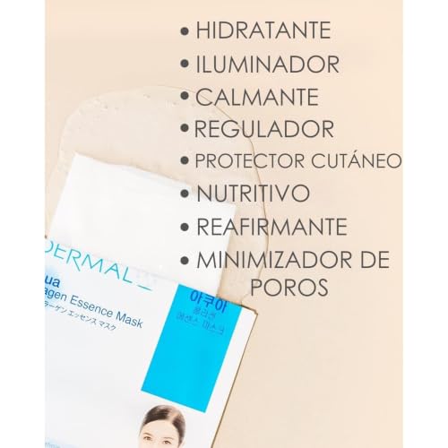 DERMAL 16 Collagen Korean Essence Sheet Mask Variety Pack, Aloe - Product Imagery