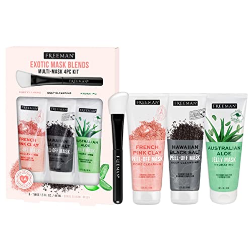 Freeman Exotic Blends Facial Mask 4 Piece Set, Peel-Off & Jelly - Product Imagery