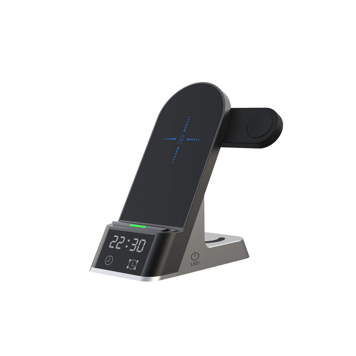RUNAAJA 6 in 1 Alarm Clock Wireless Charger with Digital LED - Premium Selection Official Imagery - 1