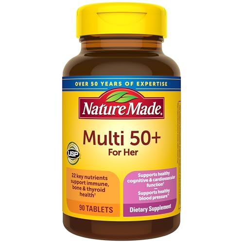 Nature Made Multivitamin for Women 50+ No Iron, 90 Tablets - Product Imagery