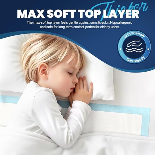 MILDPLUS Heavy Duty Underpad 36''x36'' 50 Count (Blue) - Product Imagery