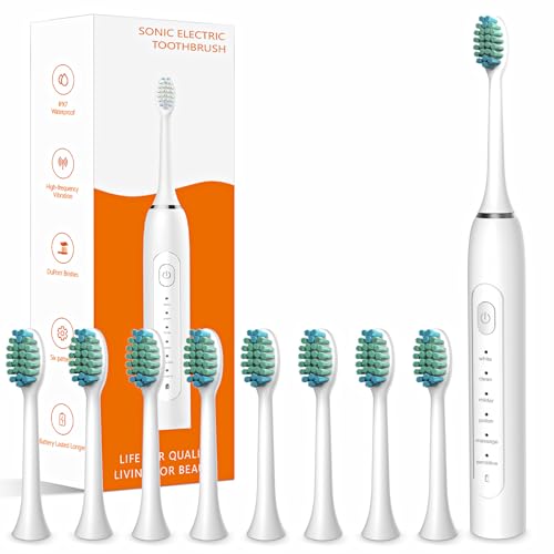 Waterproof Sonic Electric Toothbrush for Adults - 6 Modes with - Product Imagery