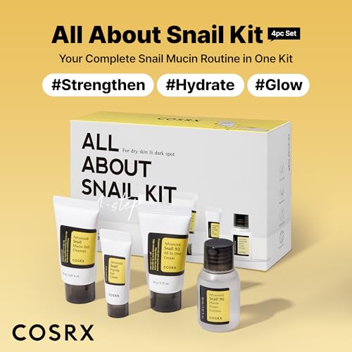 COSRX All About Snail Mucin Korean Skin Care Set, Mini Travel - Product Imagery