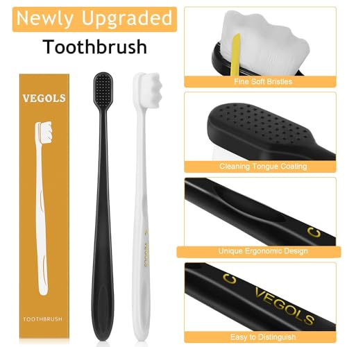 Extra Soft Toothbrush for Adults Sensitive Gums with 20000 - Product Imagery