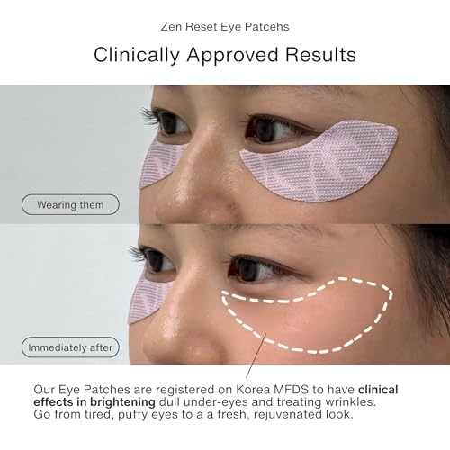Korean Skincare Set | Under-Eye Care with Zen Reset Eye Patches - Product Imagery