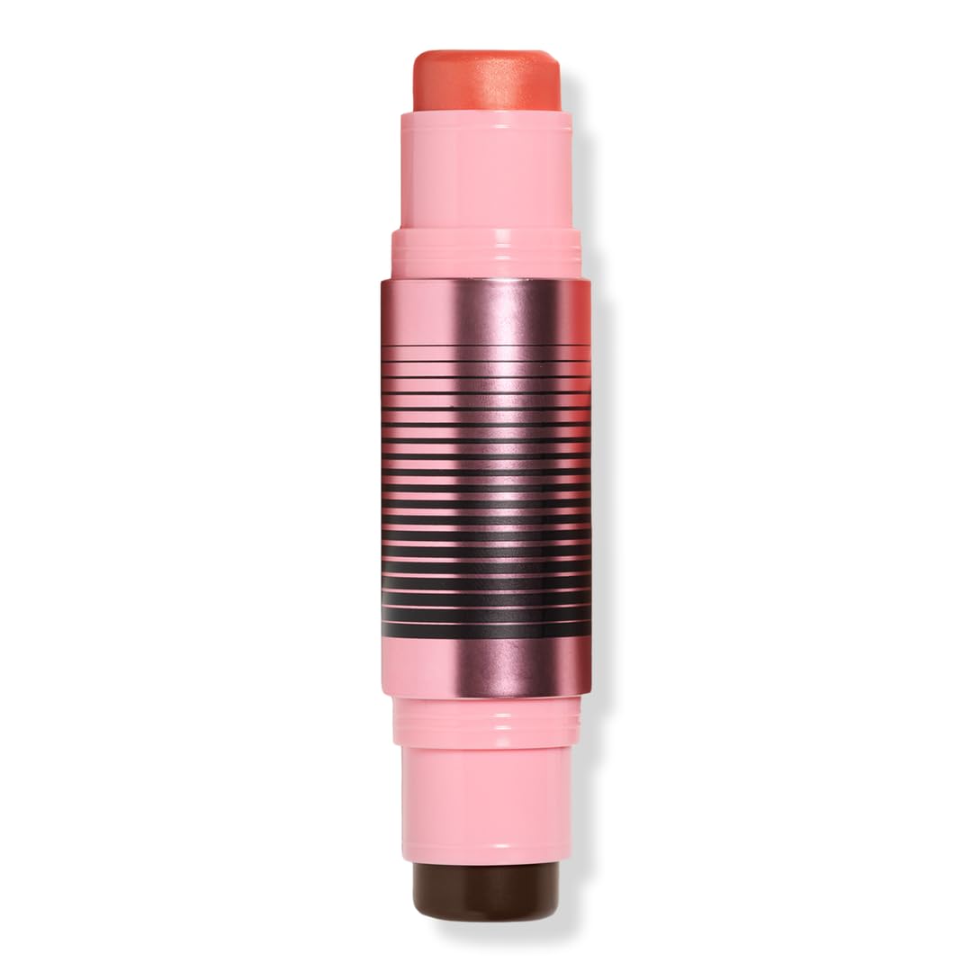 DIBS Beauty GlowTour Duo Shimmering Blush & Contour Stick for Face and Lips, Buildable Cream Formula, Pearly Glow Finish