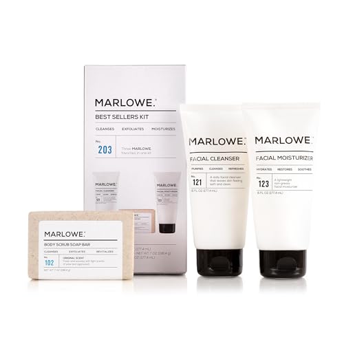 MARLOWE. Men's Skin Care Set, Best Sellers Kit, Soap, Cleanser, - Product Imagery