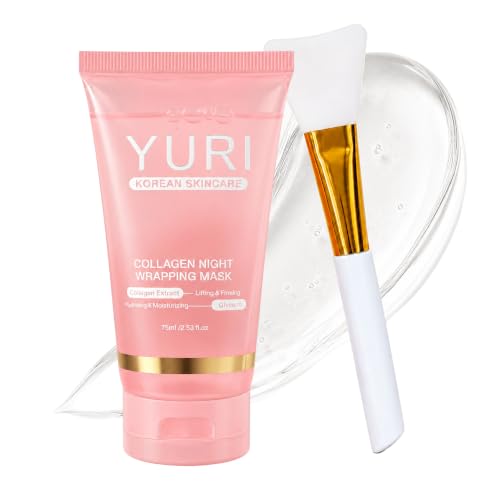 Collagen Night Wrapping Mask, Overnight Peel Off Face Mask with - Product Imagery