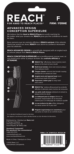 Reach Advanced Design Firm Bristle Toothbrushes, 7 Count - Product Imagery