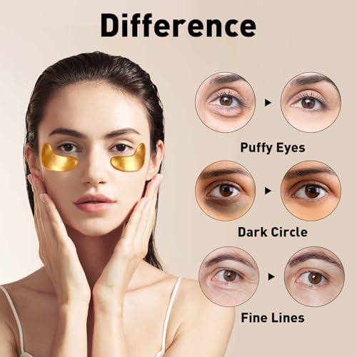 CHMI 24K Gold Under Eye Patches 50 Pairs Collagen, Dark Circles, - Product Imagery