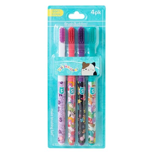 Brush Buddies Squishmallows Assorted Manual Toothbrushes, Soft - Product Imagery