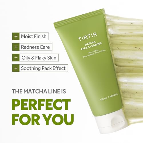 TIRTIR Matcha Pack Cleanser | Deep Pore Cleanser & Exfoliating - Product Imagery