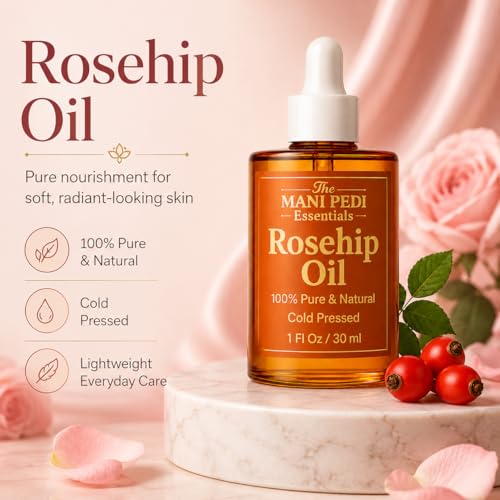 TMPE Rosehip Oil for Face. Pure, Natural, Cold-Pressed & - Product Imagery